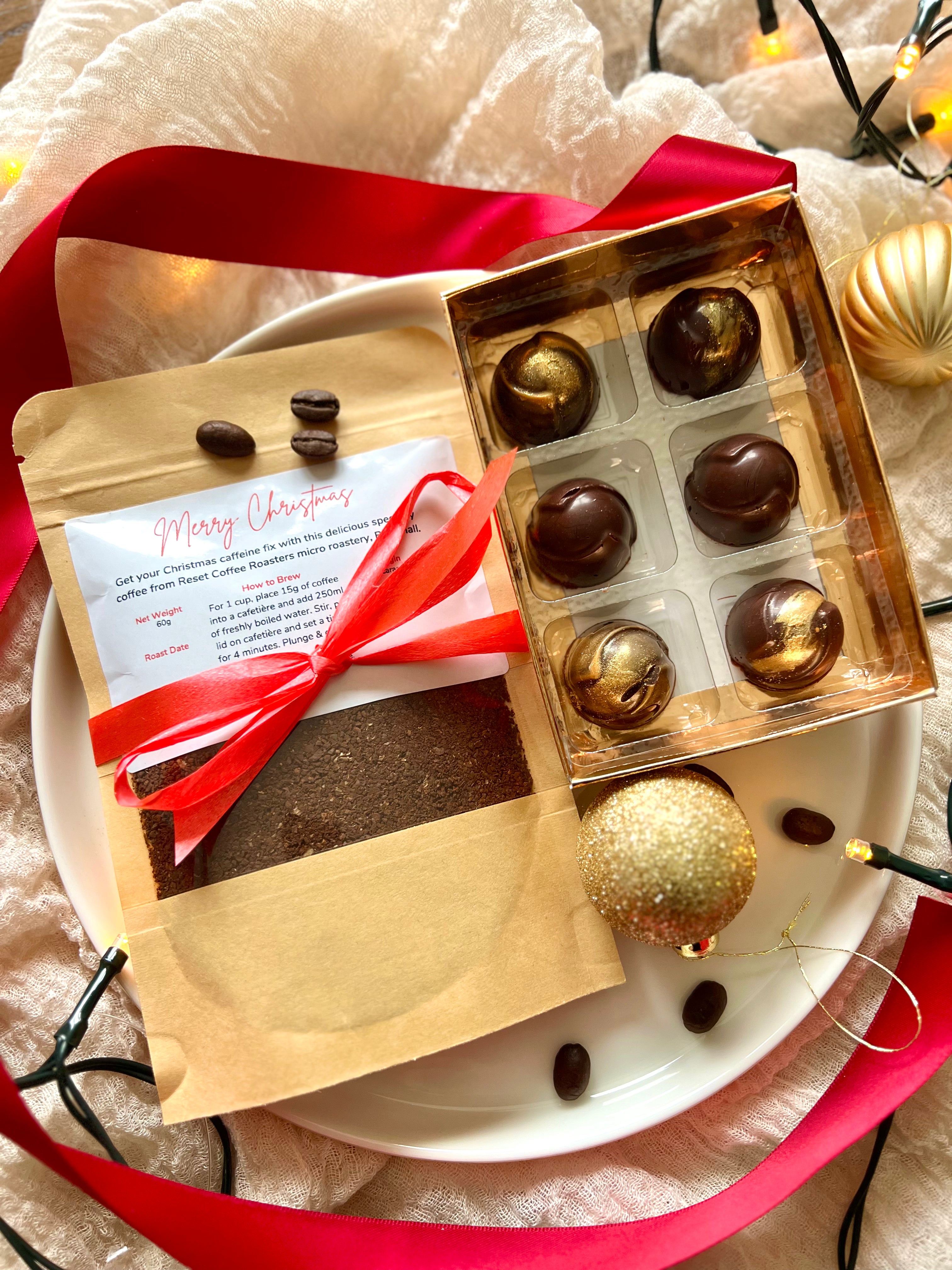 Coffee lover Combo- Belgian Chocolate truffles with Coffee bag